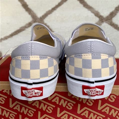 Vans Shoes Vans Classic Slip On Checkerboard Grey Dawn Wmns Poshmark