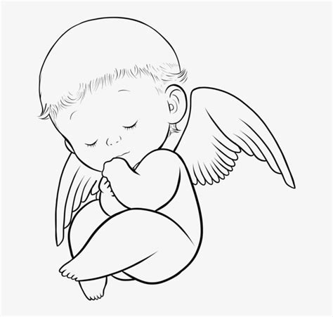Babies Clipart Angel Wing Baby Angel Clipart Black And White