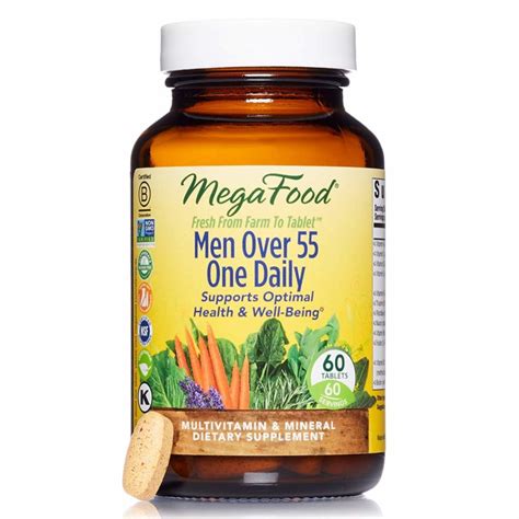 Mega Food Men Over 55 One Daily 60 Tablets Holly Hill Vitamins