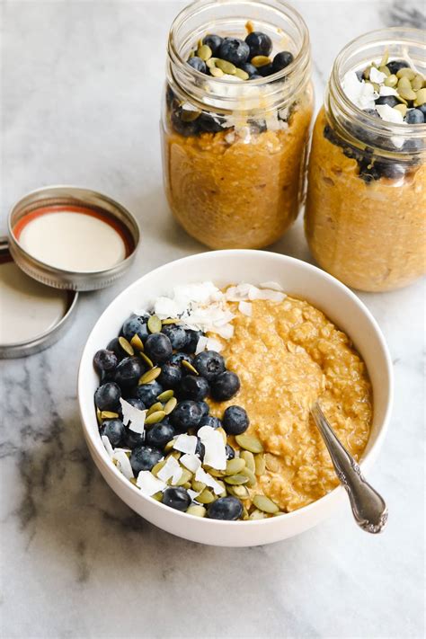 Pumpkin Spice Latte Overnight Oats (Vegan, Gluten Free) - From My Bowl