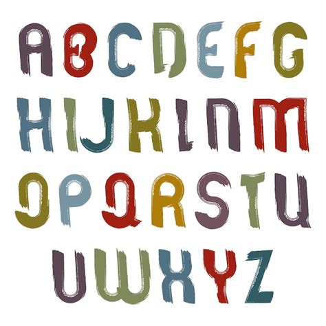 Premium Vector Vector Alphabet Capital Letters Set Hand Drawn