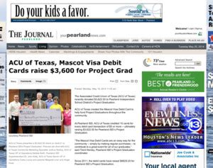 Check spelling or type a new query. Visa - ACU of Texas, Mascot Visa Debit Cards raise $3600 for Project Grad