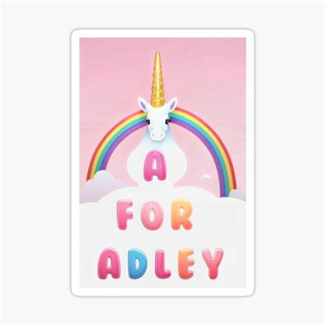 A For Adley Sticker For Sale By Aykutdoodle Redbubble