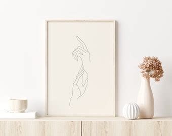 Woman Nude Drawing Print Printable Art Minimal Simple Etsy