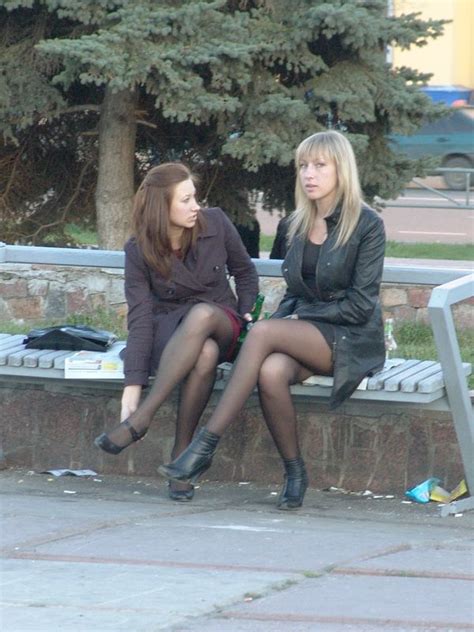 Hot Gils In Black Pantyhose And Short Skirt Caught In The Street Woman In Pantyhose Hot Legs