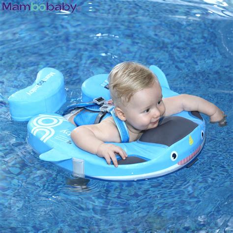 Mambobaby Baby Float With Roof Chest Swimming Ring Infant Swim Trainer