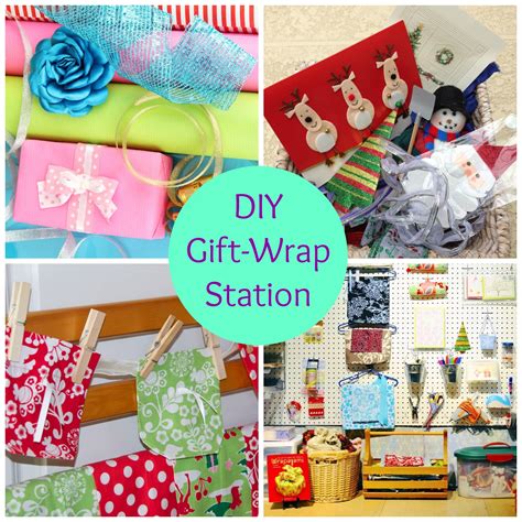 Gift wrap storage container is the perfect solution for protecting your holiday wrapping paper. DIY Gift Wrapping Station