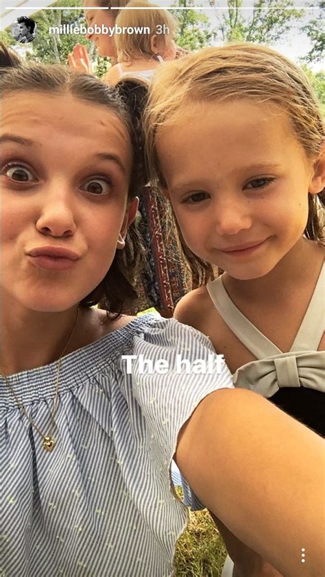 Millie Bobby Brown With One Of The Price Twins At Their Birthday Party