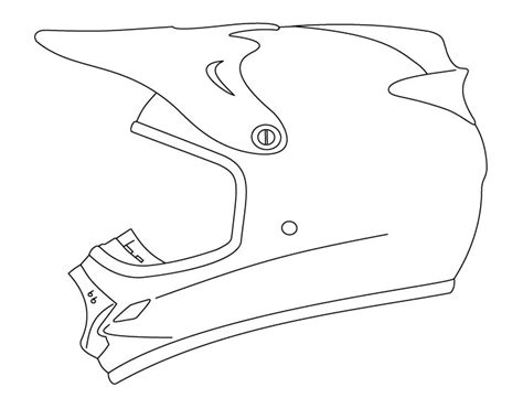Drawing Of Dirt Bike Helmet Clip Art Library