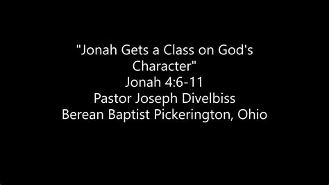 Jonah Gets A Class On God S Character On Vimeo