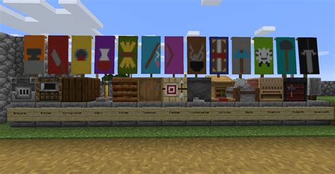 I Created Banners To Correspond With The Various Professions For
