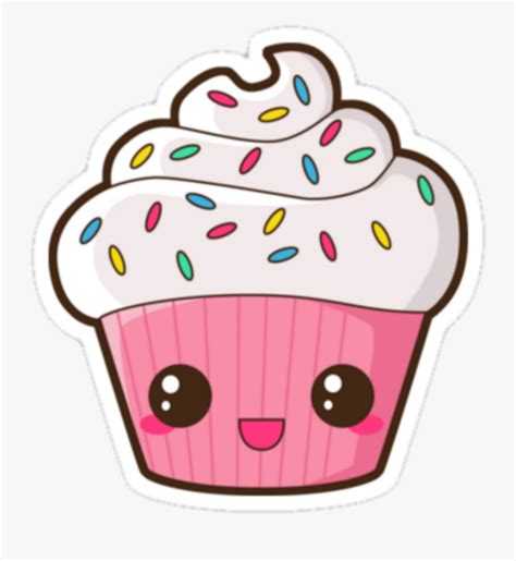 Cute Kawaii Cupcake Cartoon Free Transparent Clipart Clipartkey