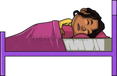 Black Girl Sleeping Cartoon Clipart Friendlystock