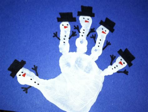 Handprint Snowmen Snowmen Olaf The Snowman Handprint Crafts Hand