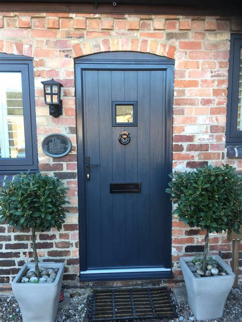 Solidorltd Traditional Composite Door With Traditional Hardware In A
