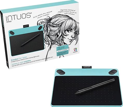 Best Buy Wacom Intuos Draw Small Pen Tablet Mint Blue Ctl490db