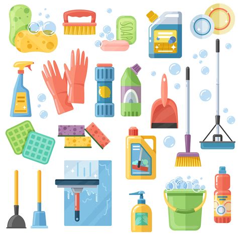 Iconos De Limpieza Higiene Estilo De Dibujos Animados Imagen Vector De Images And Photos Finder