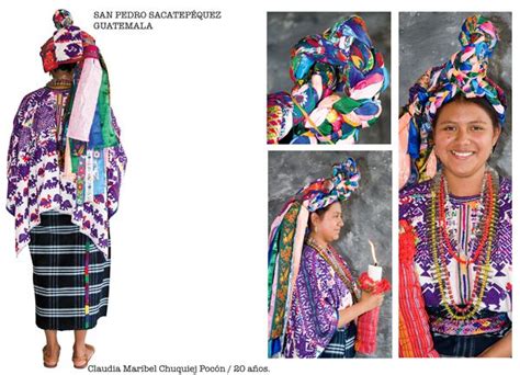 Traje típico de San Pedro Sacatepequez Guatemala Traditional fashion Traditional outfits
