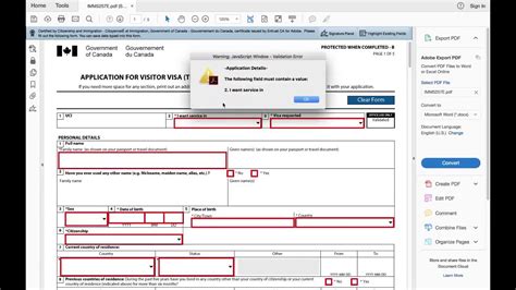 How To Open Imm 5257 Visa Application Form Canada Youtube