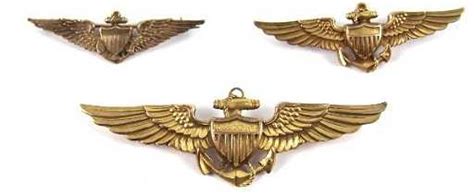 3 Wwii 10k And 14k Gold Us Navy Aviator Wings