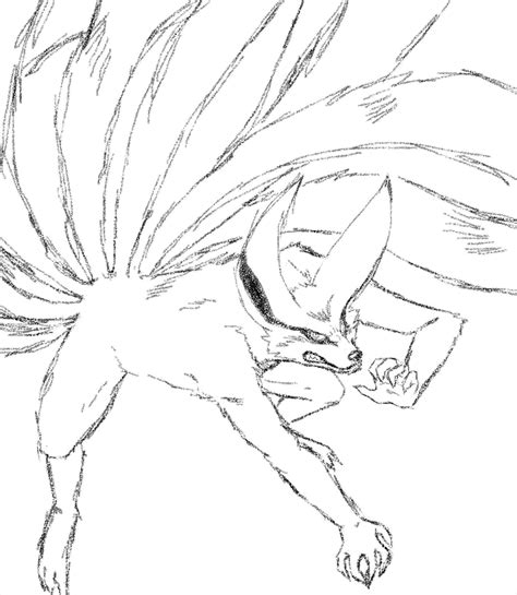 Nine Tailed Fox Kyuubi Naruto Coloring Pages - pic-ville
