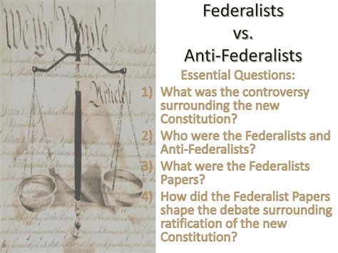 Ppt Federalists Vs Anti Federalists Powerpoint Presentation Free