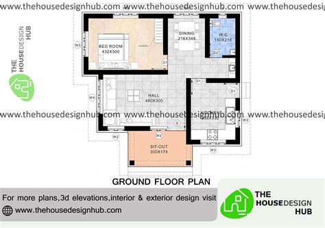 29 X 28 Ft 1 Bhk Independent Home Plan In 700 Sq Ft The House Design Hub