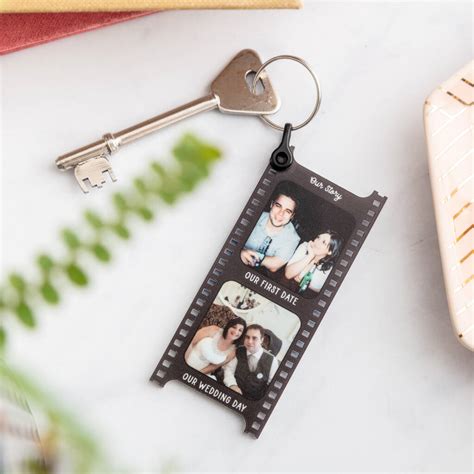 Personalised Film Strip Photograph Keyring By The Ting Knot