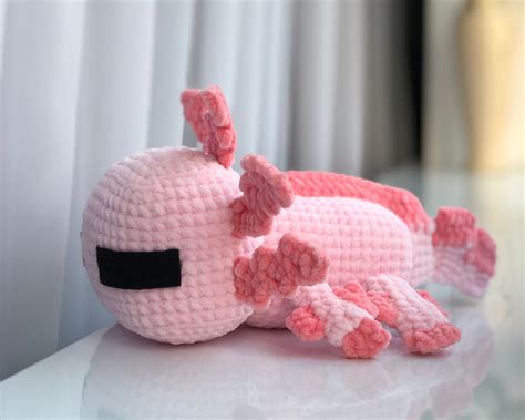 Minecraft Axolotl Plush Minecraft Plushie Gamer T Etsy
