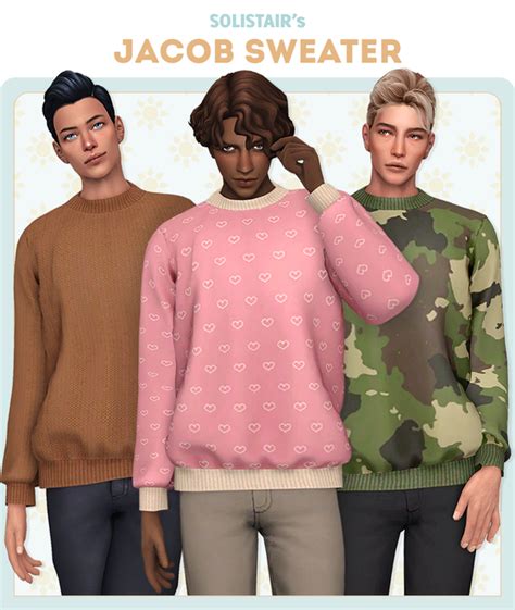 Jacob Sweater Solistair On Patreon Sims 4 Male Clothes Sims 4 Men