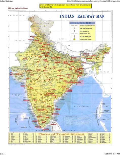 India Railway Map Maps Of India