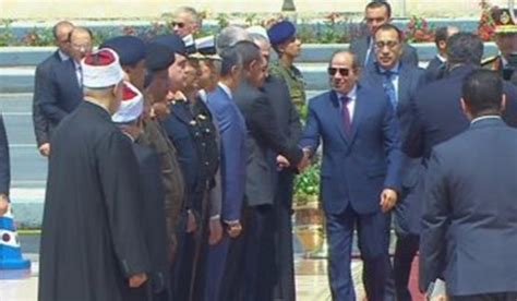 Sisi Arrives At El Mosheer Tantawi Mosque To Perform Friday Prayers Sis