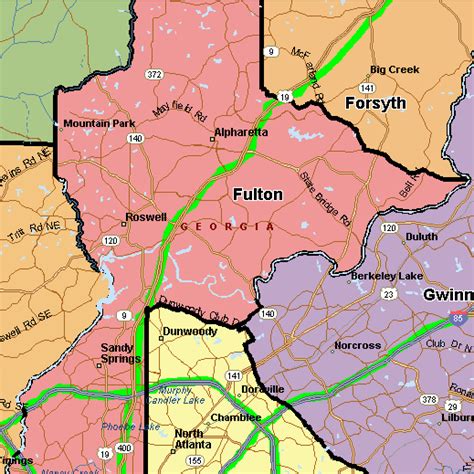 Map Of Fulton County Ga Maps Catalog Online