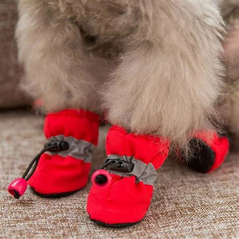 Winter Small Dog Boots Anti Slip Puppy Shoes Pet Protective Rain Snow