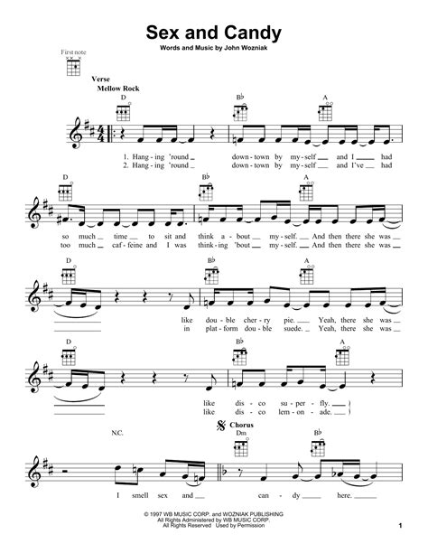 Sex And Candy Sheet Music Direct