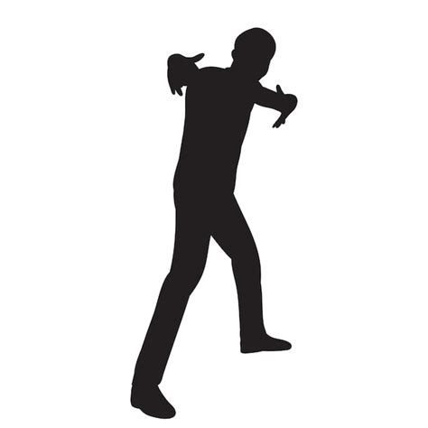 Premium Vector A Silhouette Of A Man With His Arms Outstretched And