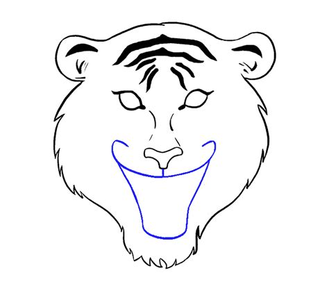 How To Draw A Tiger Face In A Few Easy Steps Easy Drawing Guides
