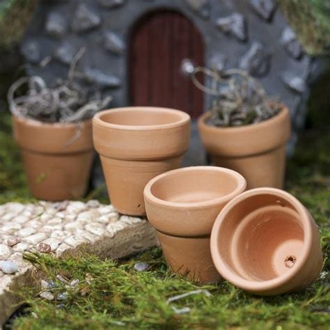 Miniature Terra Cotta Pots Fairy Garden Supplies Dollhouse