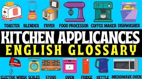 Kitchen Appliances In English Learn English Vocabulary