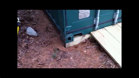 How To Keep Your Shipping Container Off The Ground Youtube