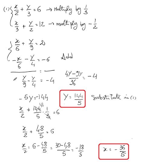 how do you solve x 2 y 3 6 and x 3 y 2 12 socratic