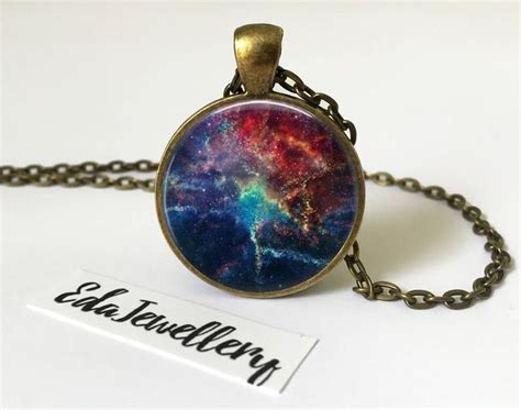 Space Pendant Nebula Necklace Nebula Jewellery Galaxy Etsy Nebula