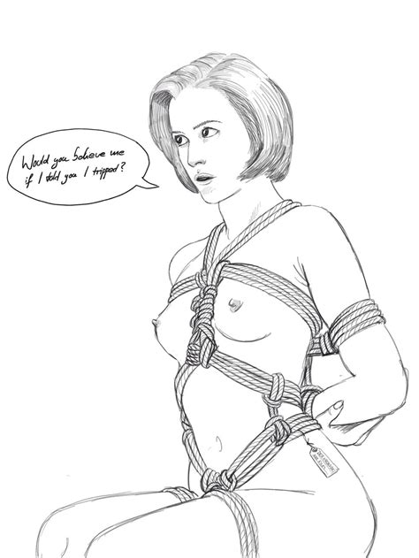 Rule 34 Arms Behind Back Bondage Breasts Cute Dana Scully Derkronide