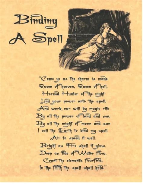 Book Of Shadows Spell Pages Binding A Spell Wicca Witchcraft Bos