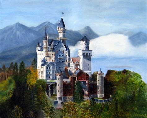 Neuschwanstein Castle Painting By Lavonne Hand Fine Art America
