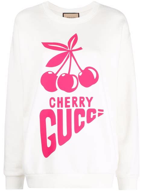 Gucci Cherry Motif Oversized Sweatshirt Farfetch