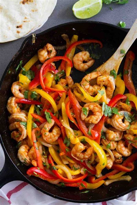 Dinner In A Jiffy These Skillet Shrimp Fajitas Are Not Only Good For You But Can Be Done In