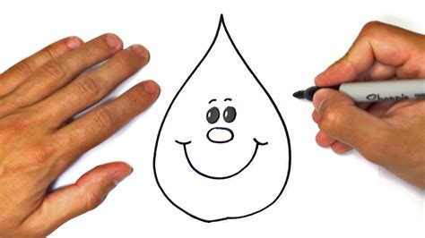 How To Draw A Water Drop For Kids Water Drop Easy Draw Tutorial Youtube