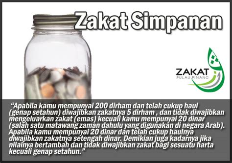 Zakat pendapatan, zakat emas, zakat perniagaan dan juga zakat simpanan. Zakat Wang Simpanan