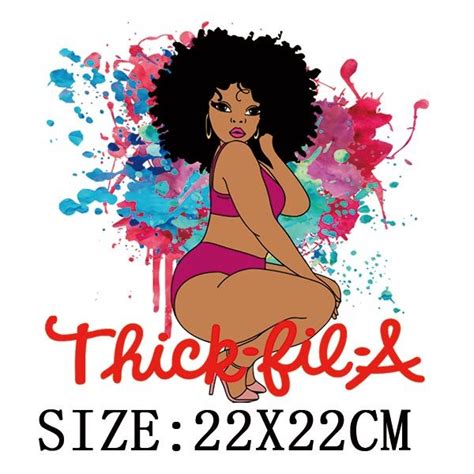 Sex Black Lady Thermo Heat Transfer Stickers Diy A Level Washable Women T Shirt Iron On Patches